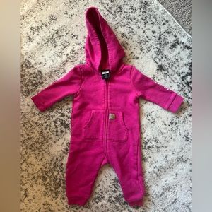 Carhartt baby-girls Long-sleeve Fleece Zip-front Hooded Coverall